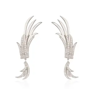 phoenix 18 c white gold diamonds earrings in Dubai KSA NY