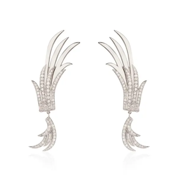 phoenix 18 c white gold diamonds earrings in Dubai KSA NY