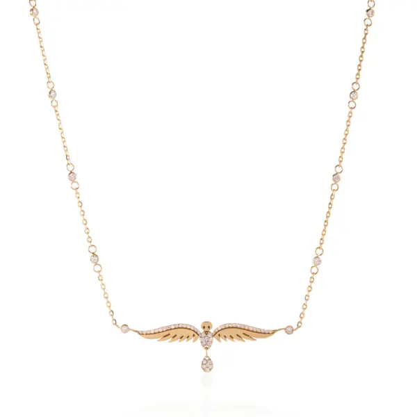 Diamond gold bird chocker unique designer jewellery in ksa uae NY