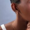 Bird Earing with Cascading Diamond Chains and a Single Diamond Bird