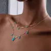 vs diamonds & 18k gold necklace designed with turquoise gems designer jewellery in UAE, KSA, NY