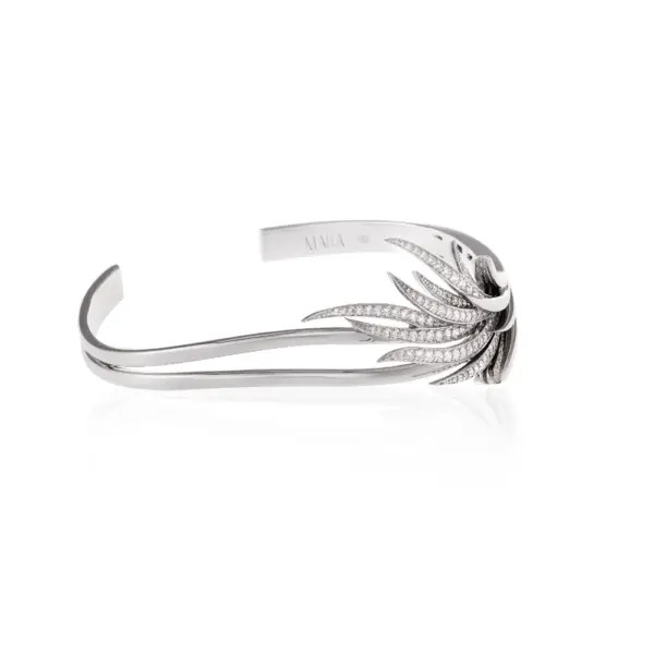 white gold diamond bangle in Dubai KSA NY