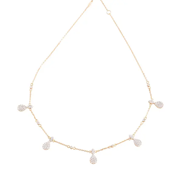 Pears Diamond Choker 18 carats gold chain unique designer jewellery in uae ksa NY