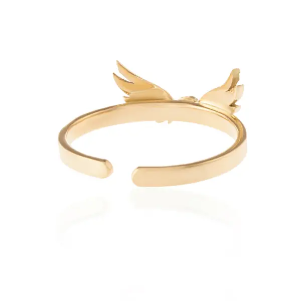 vs diamond 18k gold bird ring unique designer jewellery in uae ksa NY