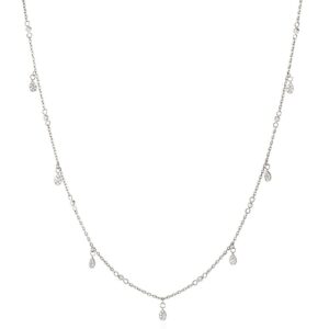 white gold necklace with pear diamonds in dubai ksa NY