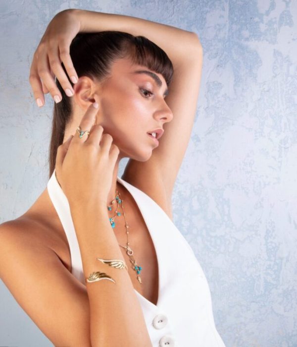 MARA Stunning Wing Diamond Bracelet Bangle-6